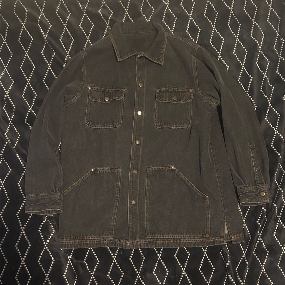 Men's Charcoal Shirt Jacket